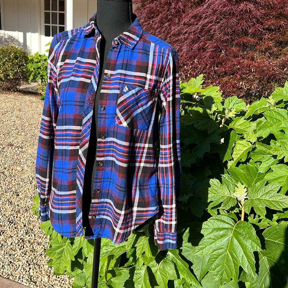 Abercrombie and Fitch blue plaid flannel sz S Small